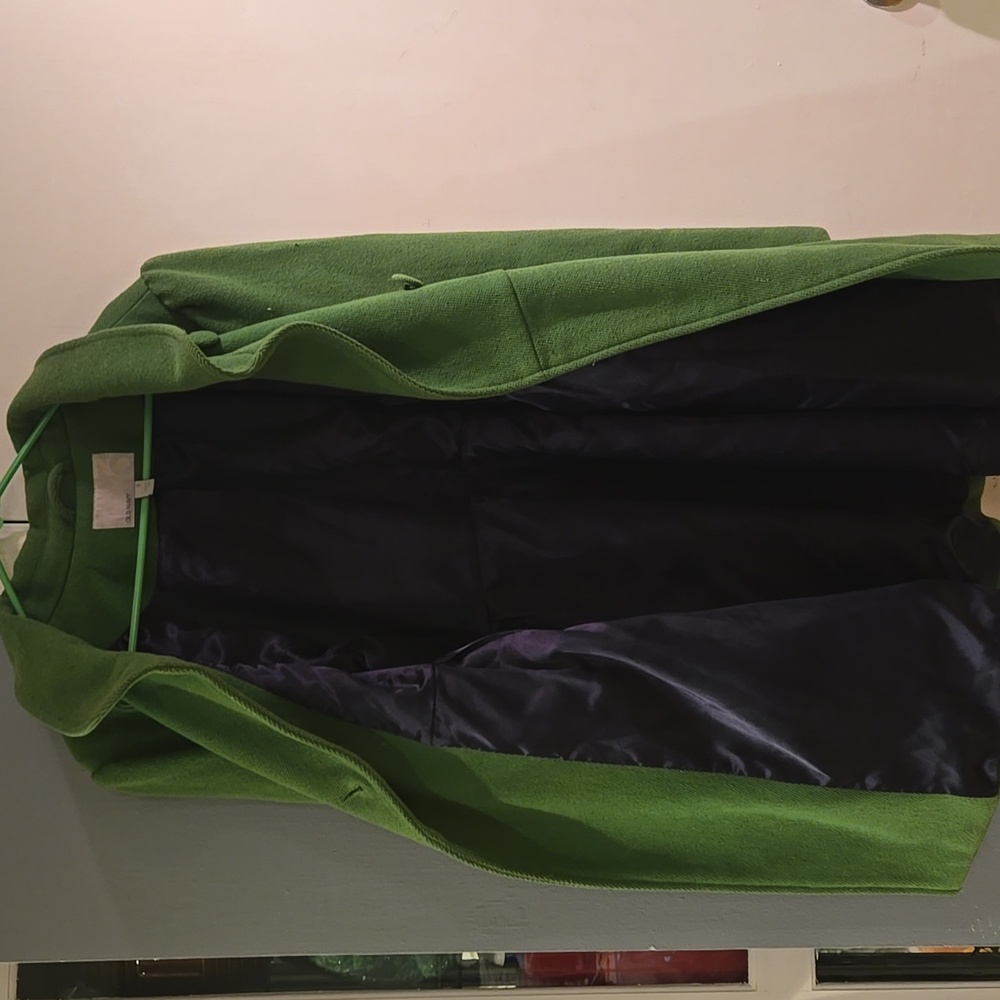 Old Navy Women's Pea Coat in Vibrant Green - Picture 3 of 4
